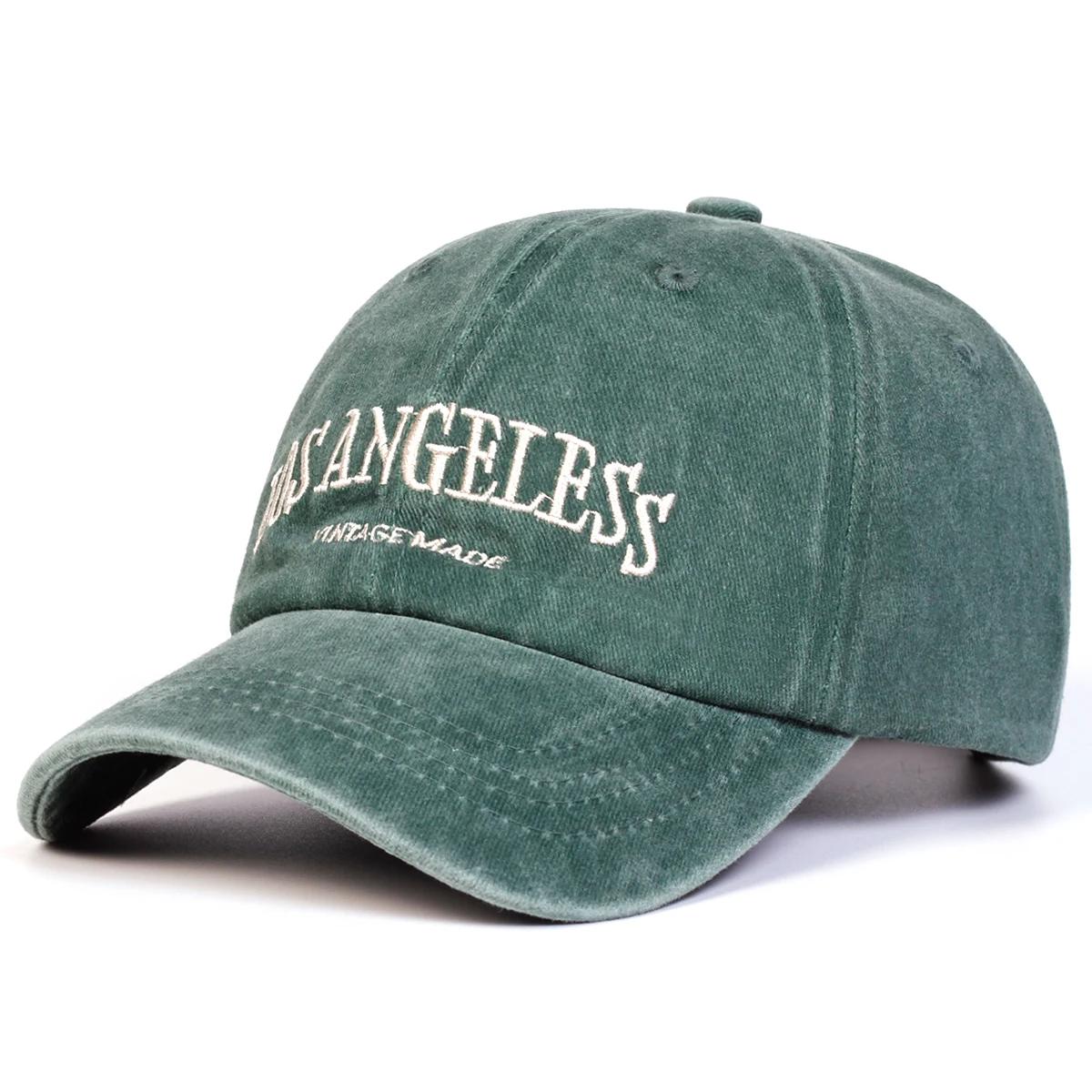 

Унісекс бейсболки з вишивкою Los Angeless, washed, для весни та осені, вуличні, сонцезахисні, регульовані, кежуал, тракери