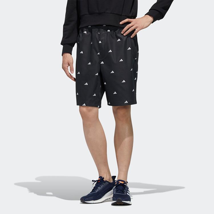 Adidas Shorts with Full Print Logo Men Shorts Black GJ5107