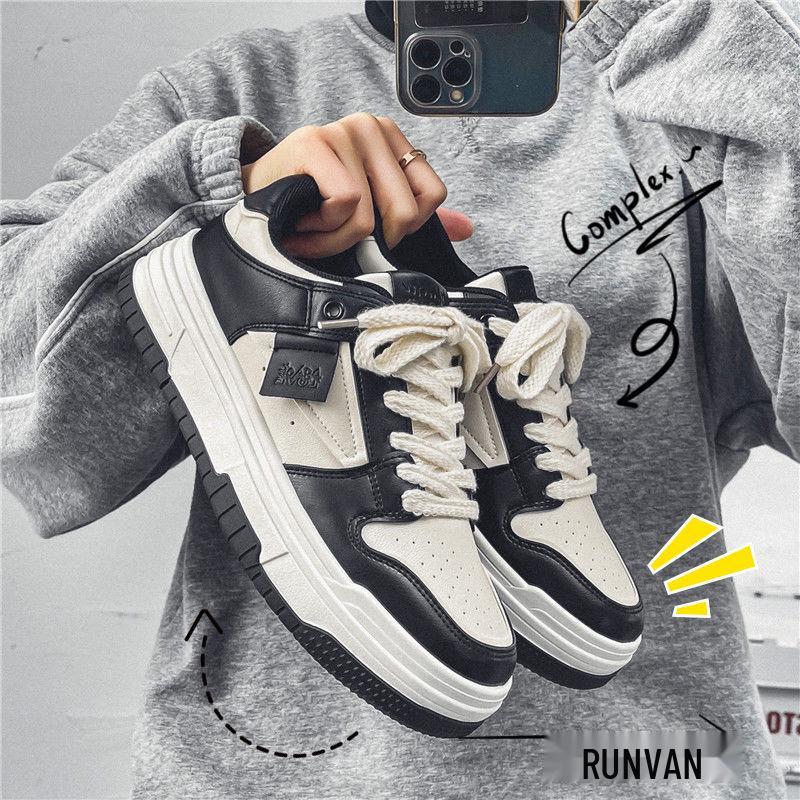 Men s Trendy 2025 Summer Height-Increasing White Thick-Soled Casual Korean Style Versatile Skate Shoes 39