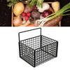 Wall Mounted Storage Basket No Drilling Adhesive Metal Wire Hanging Basket for Kitchen Food Pantry Bathroom Organization