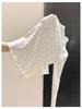 Women's Polka Dot Ruffle T-Shirt: Warm Long Sleeve, Half-High Collar Base Layer for Autumn/Winter