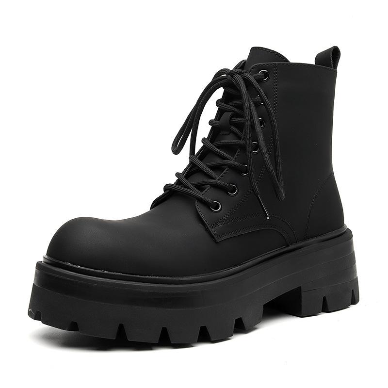 High-Top Thick-Soled Big-Headed Locomotive Boots Trendy
