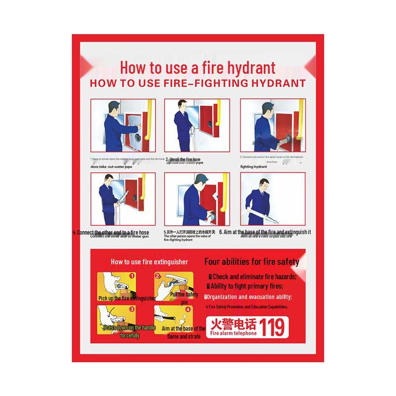 Fire Hydrant & Extinguisher Point Self-Adhesive Sign 70*100cm