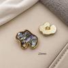 Abalone Shell Gold Trim Sewing Buttons Glossy Surface Durable Build For Coat Blazer Diy Sewing Craft Projects