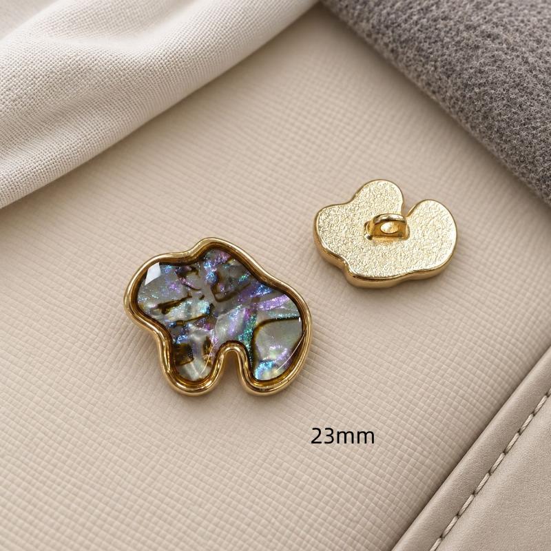 Abalone Shell Gold Trim Sewing Buttons Glossy Surface Durable Build For Coat Blazer Diy Sewing Craft Projects