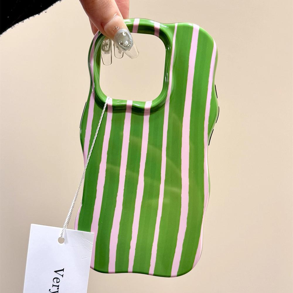 Luxus 2-in-1 Glänzend Zweifarbig Wellenstreifen Hülle für IPhone 14 15 16 17 Pro Max 17Air Knallfarben Kollision Stoßfeste Abdeckung