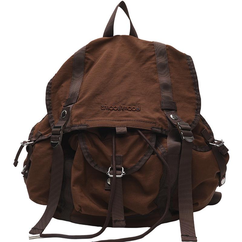 School bag Korean version of simple casual letters large capacity travel backpack new mountaineering bag student backpack коричневый