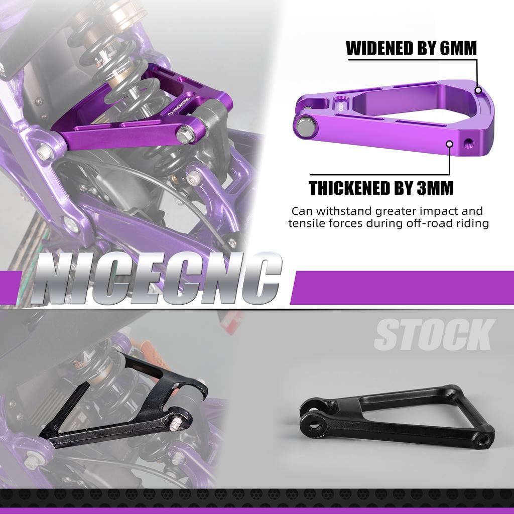 NICECNC For Surron Light Bee X S L1E For Segway X160 X260 Rear Shock Absorber Triangle Link Bracket Aluminum Electric Dirt Bike