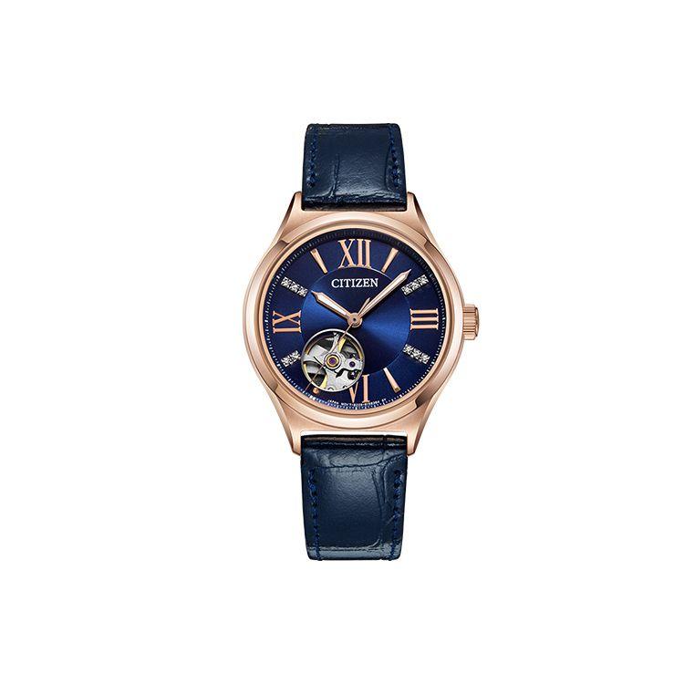 Citizen Mechanical Watch Series Casual Business Automatic Movement Leather Strap Women Watches Blue PC1003-15L Blue