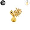 Titanium G23 Fashion Medical Grade Internal Thread Cat Earring