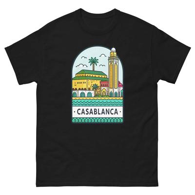 Casablanca World Travel Urban Area City T-Shirt