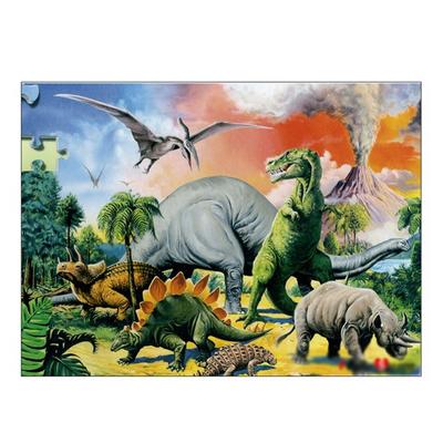 Pussel Kärleksflykt från Dinosaurier Överdimensionerat pussel, 100 bitar, blandade färger, 100 bitar