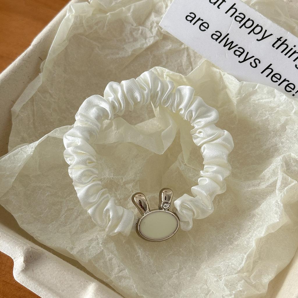 Simple Rabbit-shaped Small Intestine Hairband Ponytail Hair Tie High-end High Ponytail Hair String Accessory Elastic Hair Tie Updo