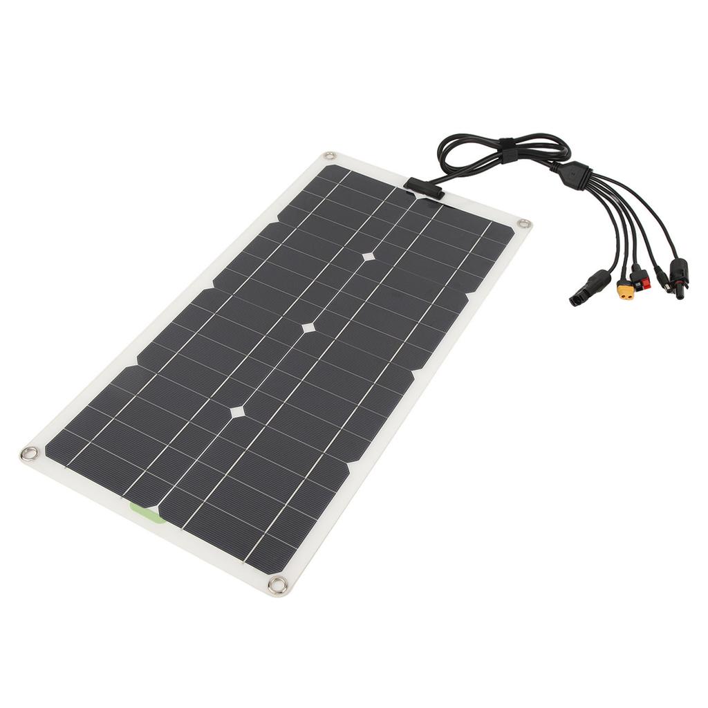 Solcellepanel med kontroller Monokrystallinsk 250W Dobbel USB-ladeport 12V 24V 48V Høy konvertering