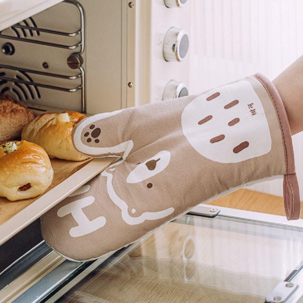 Non-slip Oven Glove Anti-scald Insulation Pad Kitchen Cooking Mitts Microwave Glove  Home