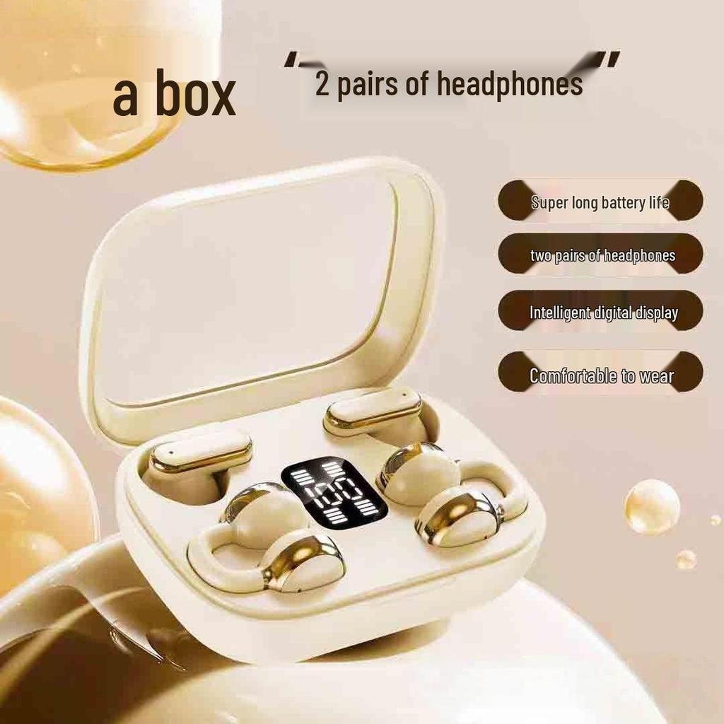 Q10 Couple's Bluetooth Earphones: High Sound Quality, Long Battery Life, Noise Reduction, Secure Fit, Set of Four.