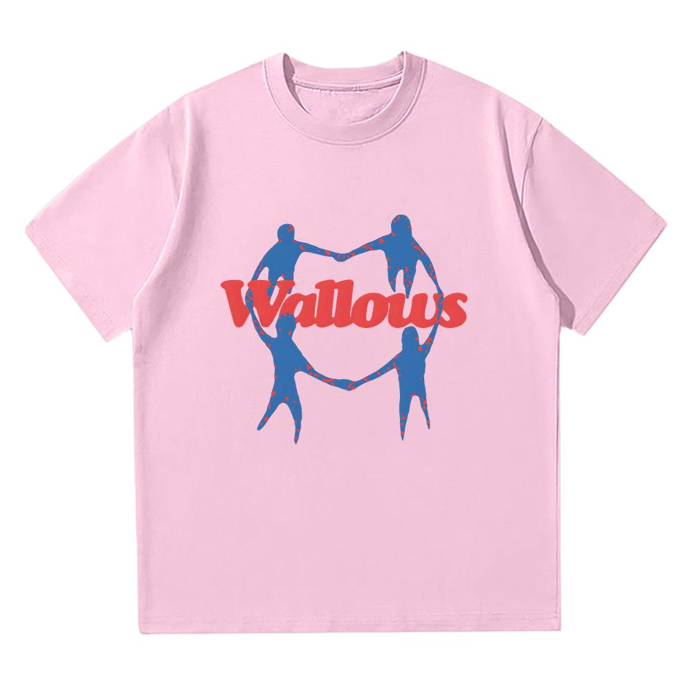 Wallows Heart Chain Tee Alternative Rock Band O-Neck Short Sleeve Graphic Print Unisex Cotton High Quality Comfortable T Shirt