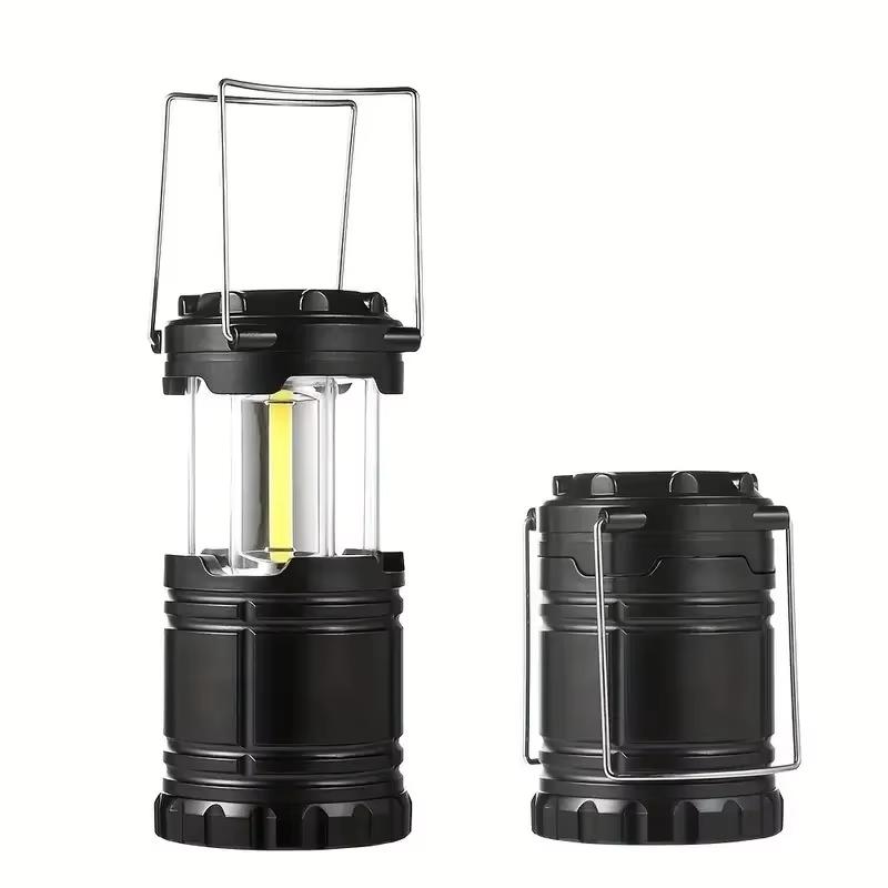 HOMEFISH Camp Lamp, Outdoor Tent Light, Portable Lantern, Multifunctional Emergency Light, Battery Powered (Without Batteries )