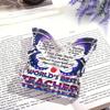 World'S Best Teacher Acrylic Desk Decoration - Meaningful Gift for Graduating Students, Teacher Retirement, Thanksgiving - Cherished Keepsake for Edu