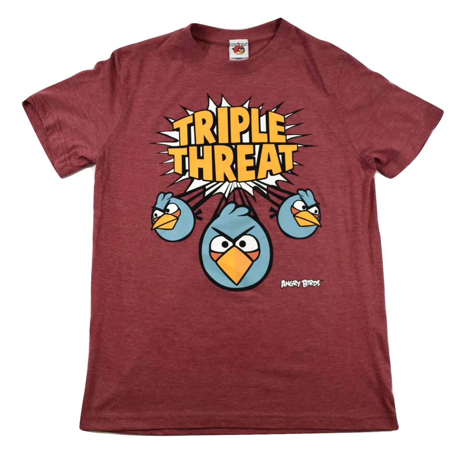 

Angry Birds Mens Triple Threat Funny Shirt New S S