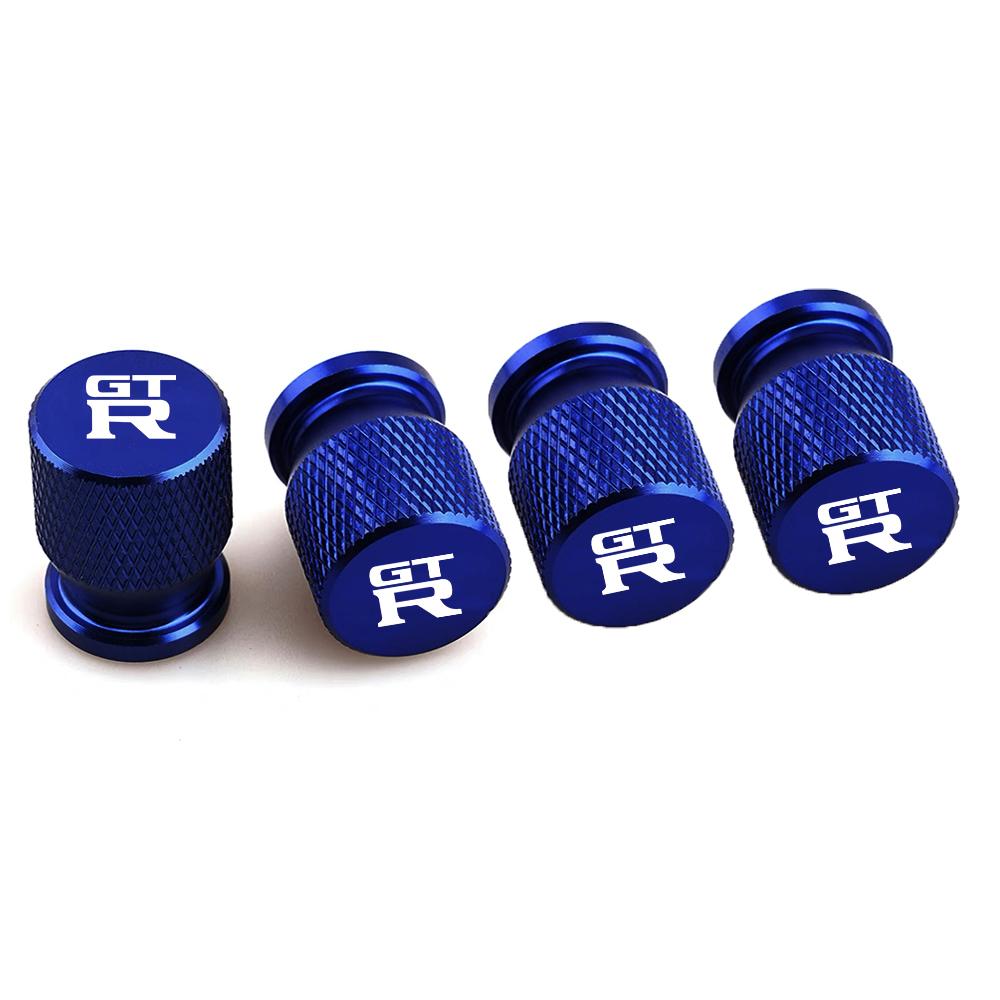 4pcs Colorful Car Tire Hexagonal Valve Nozzle Cap Stainless Steel for Nissan GTR Skyline Almera Qashqai Note Tiida Teana Xtrail