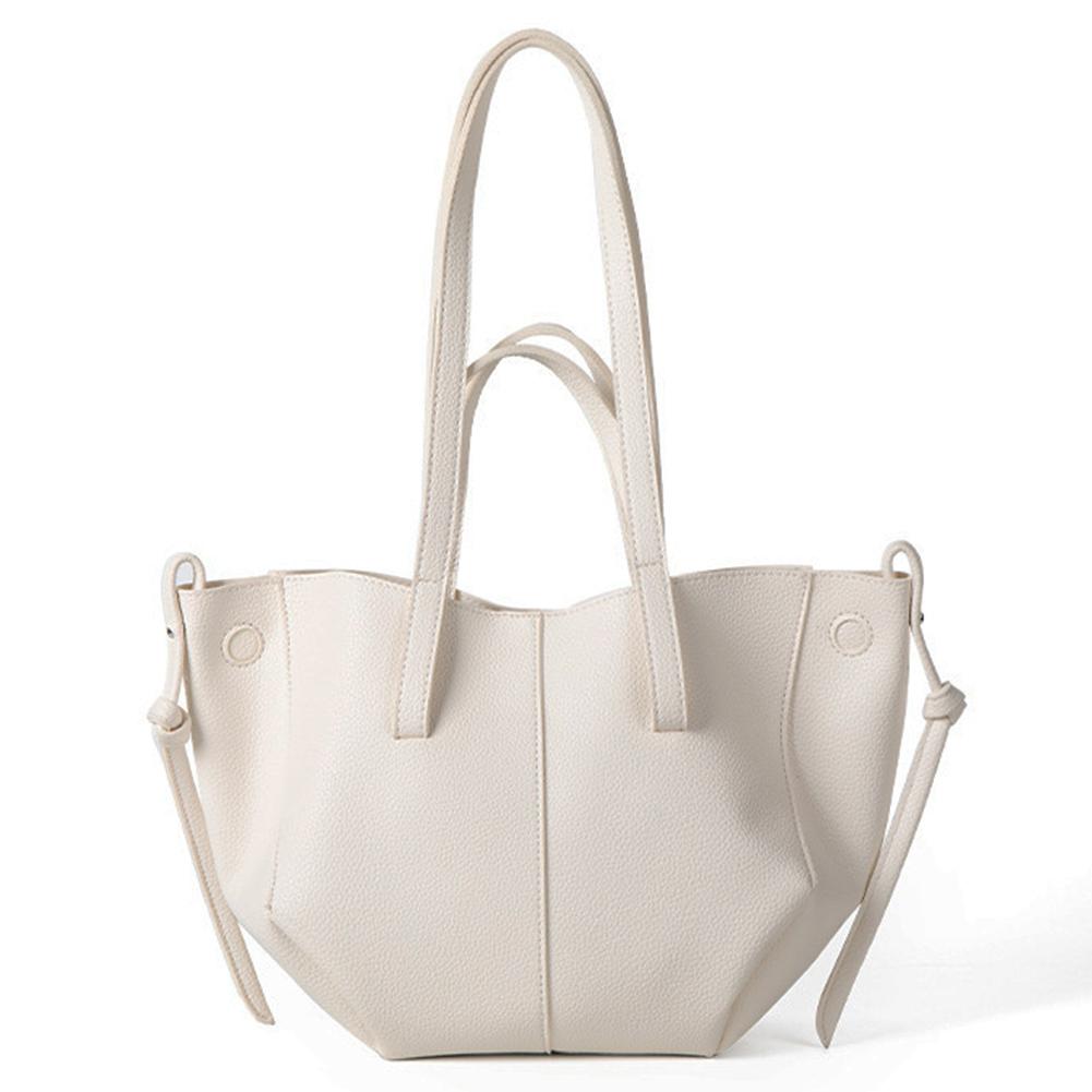 Vintage PU Leather Large Capacity Handbag for Women Fashion Shoulder Tote Bag Shopper Clutch