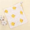 Class A Pure Cotton 6-Layer Gauze Washcloth Bib for Infants and Toddlers
