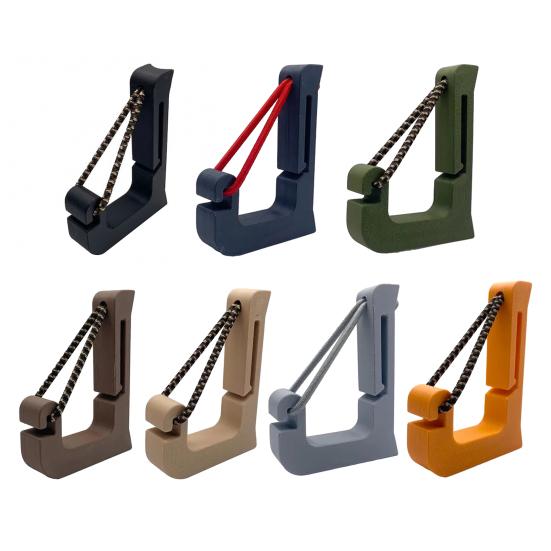 1/2 Bucăți Accesorii cu Cleme Design în Formă de U Fixare prin Agățare Cârlig de Remorcare cu Frânghie Împletită Neagră Reglabilă Clema Reglabilă Convenabilă