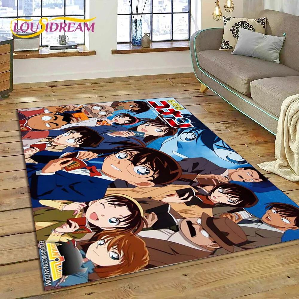 Anime Detective Conan Cartoon Rug Carpet for Living Room Bedroom Home Decor,Floor Mat Non-slip Decoration for Sofa Doormat Gift