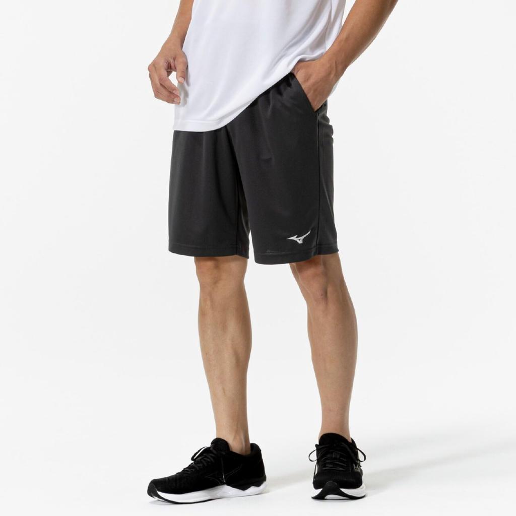 Mizuno NaviDry Knit Training UV UPF Current Model Charcoal XL Shorts, Sweat-Wicking, Quick-Drying, Protection, 15, (32MDC190), Men's, Gray/Silver,