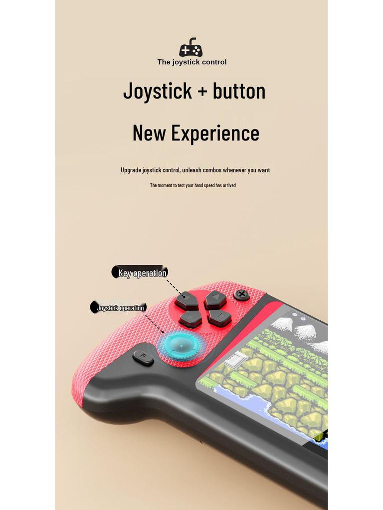 500 New Classic Handheld Game Console with Large Screen & Joystick for Two Players - Nostalgic Style