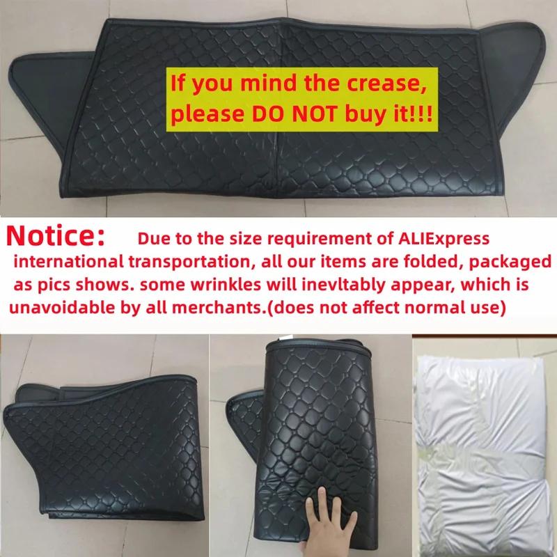 Car Trunk Mat For Hyundai Sonata 2015~2019 2016 2017 LF MK7 Cargo Storage Carpet Leather Pad Waterproof Cushion Auto Accessories