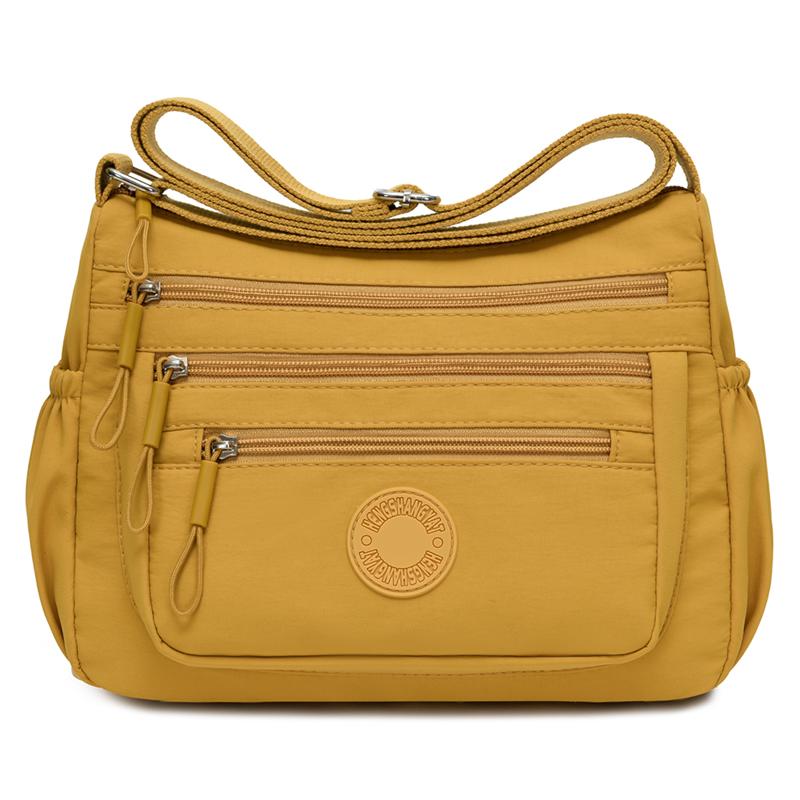 Damen Schultertasche mit großer Kapazität aus wasserabweisendem Nylon, Mehrfachfach-Pendler-Tasche, Umhängetasche