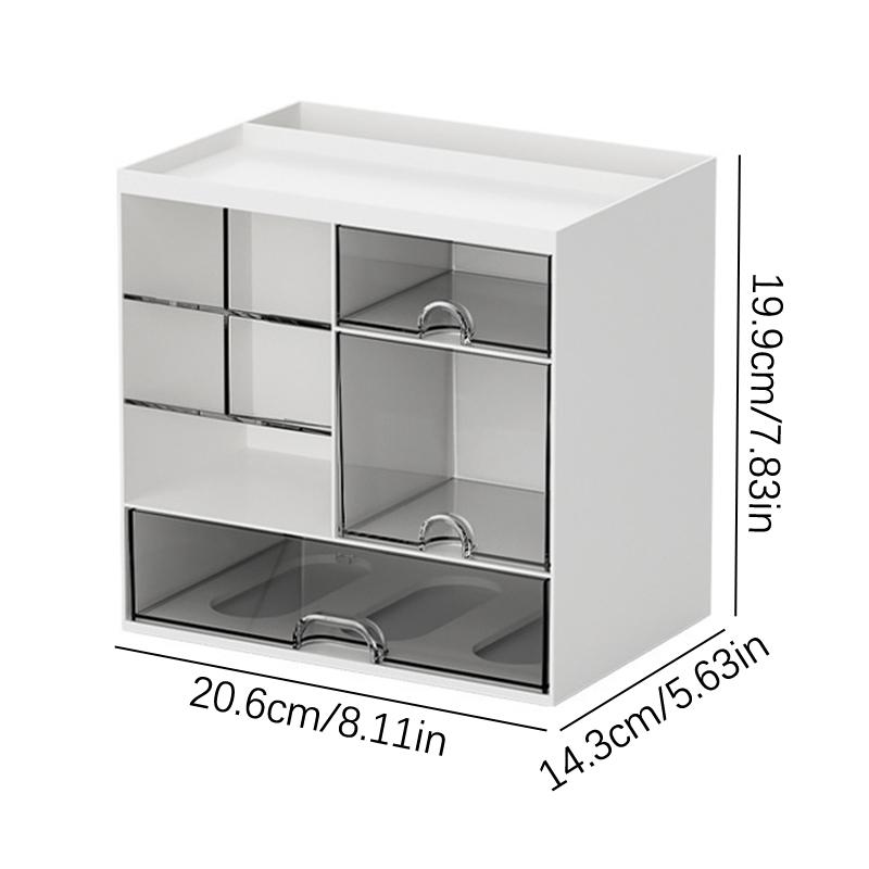 

Вместимость ящика для хранения Настольный органайзер с несколькими отделениями для карандашей и ручек Многофункциональное настольное хранилище для легкого белый