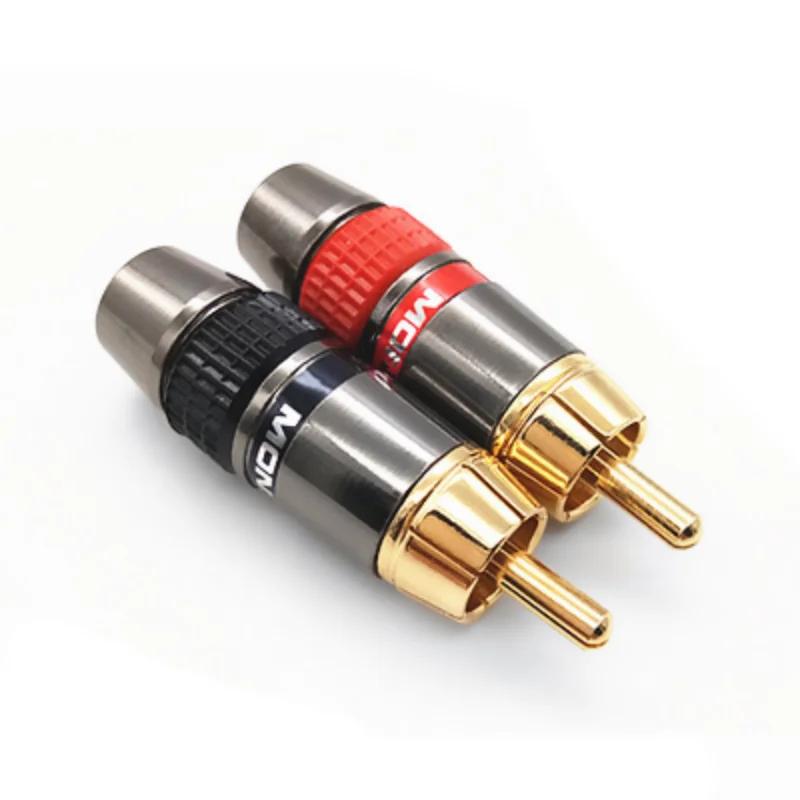 4 ШТ./ЛОТ Monster Gold RCA Разъем типа «тюльпан» Аудиосигнал Портативный и многофункциональный терминальный разъем