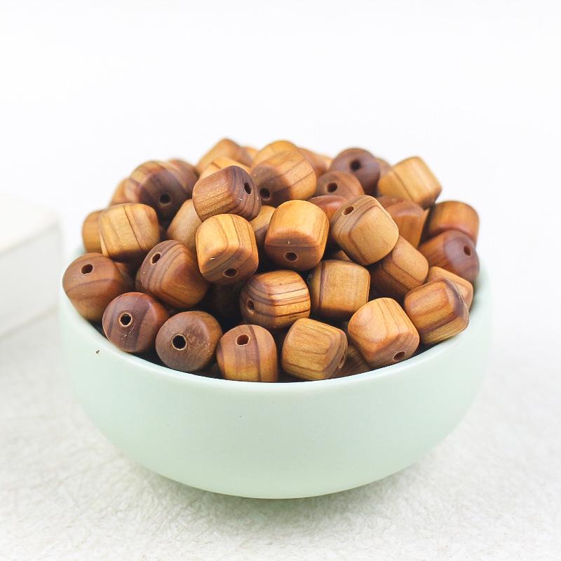 8MM Aged High-Oil Cliff Cypress Barrel Wood Beads for DIY Bracelets, Mala, Spacer Beads - Perfect Qixi or National Day Gift