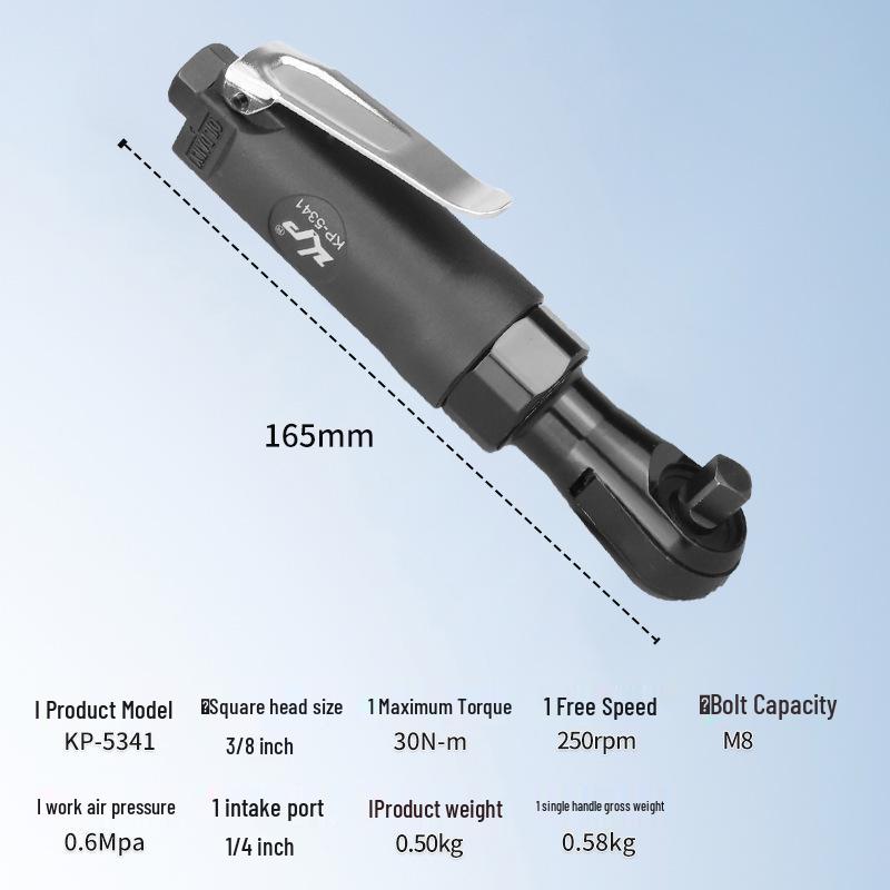 Gaobao Mini 3/8 90° Pneumatic Ratchet Wrench for Auto Repair