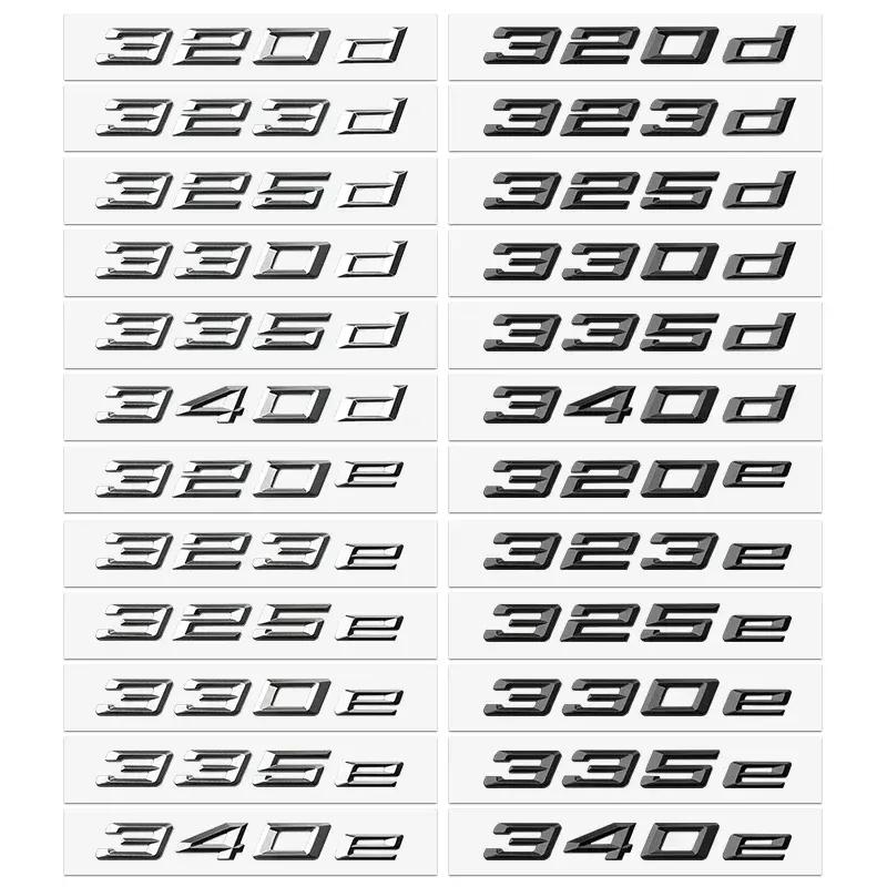 316i 318i 320i 335d 340d 320e 323e ABS Trunk Boot Emblem Letter Badges Car  for BMW M 3-series Glossy Black Accessories