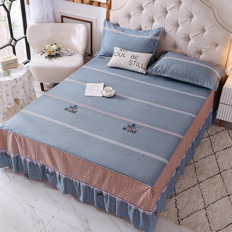 Home New Product Cotton Bed Skirt Mattress Cover Protective Cover Bedspread Cotton Single Double Single Bed Skirt