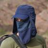 Foldable Sun Visor Hat with Detachable Mosquito Veil Breathable Outdoor Protection for Camping Fishing Hiking