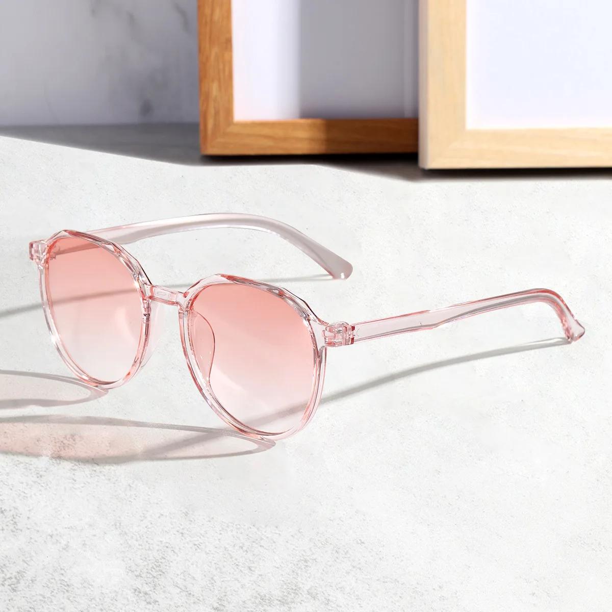 Fashion Vintage Round Sunglasses UV400 Protection Unisex Casual Anti-ultraviolet Simple Frame Eyewear
