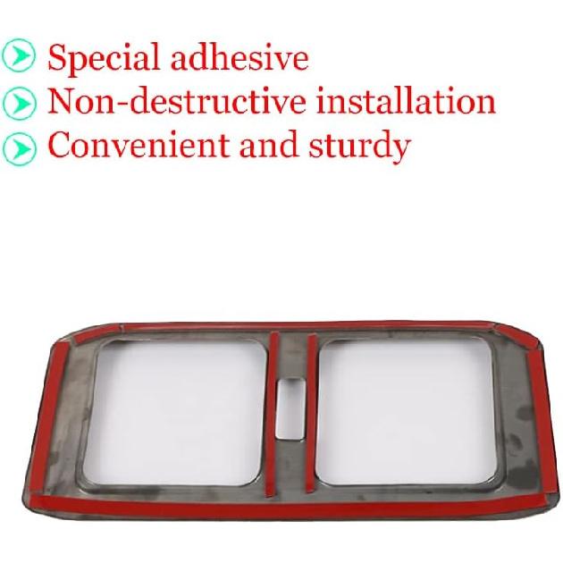 Blazeray for RAV4 Rear Air Conditoner Outlet Vent Cover Panel Trim Rear Carbon Fiber Cover for Toyota RAV4 2019 2020 2021 2022 Interior