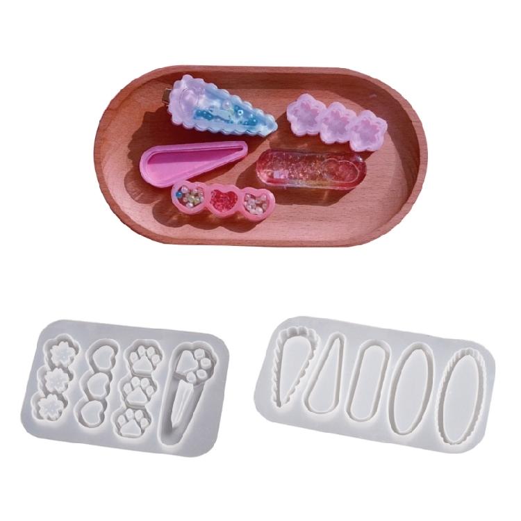 Silicone Resin Moulds Silicone Jewelry Mould for Hair Clip Hair Barrettes Making