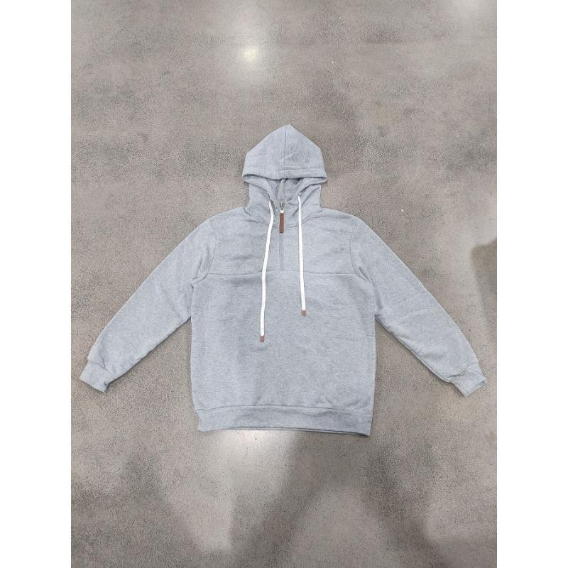 Heren S Half-ritssluiting Hoodie Sweatshirt Effen Kleur Casual Lange Mouwen Pullover