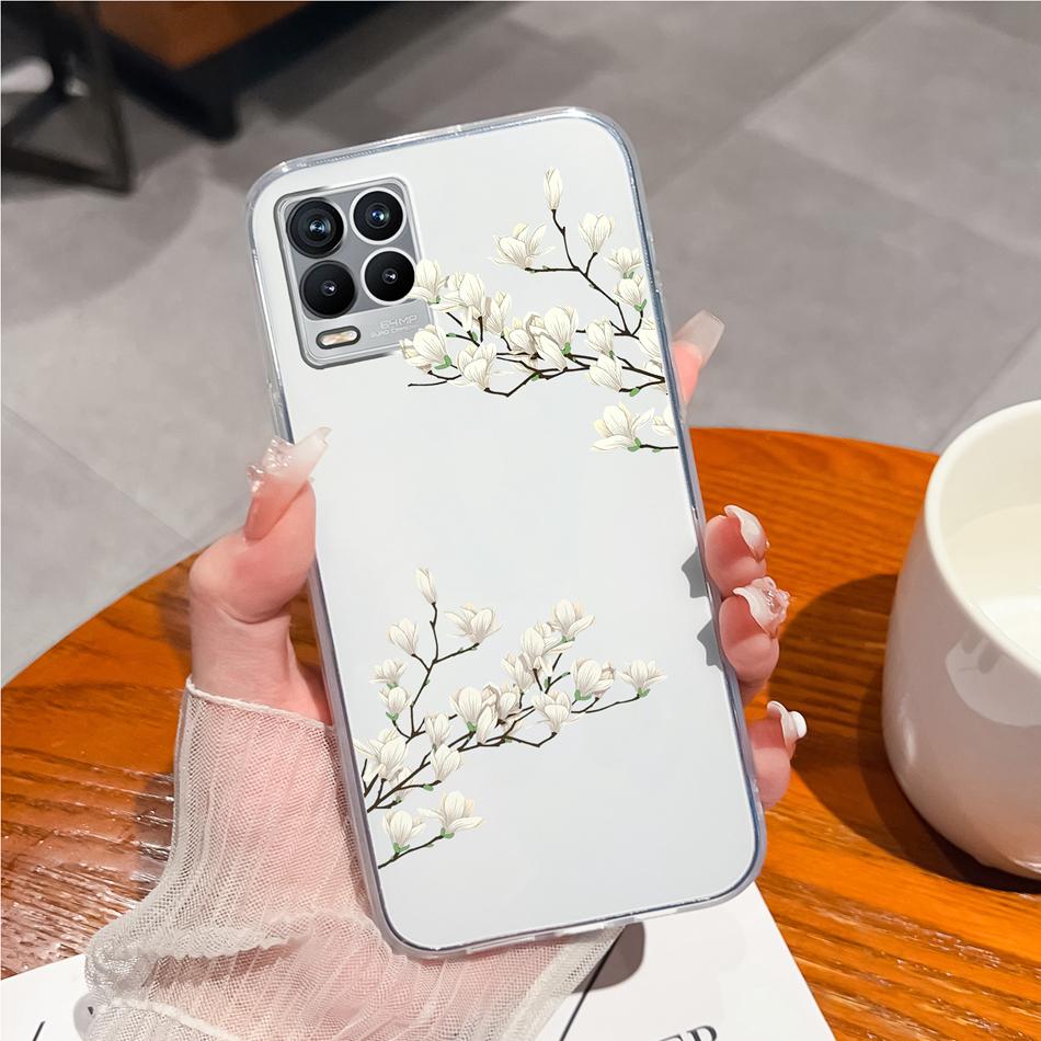 Für Realme 8 Pro Handyhülle Kreatives Tintenbild Weiches TPU Klares Silikon Anti-Drop Rückseite Für Realme8 4G 5G 8Pro Funda Capa