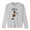 Vintage Streetwear R B Singer Sza Sos Album Print Casual T Shirt Vintage Washed Graphic Streetwear Comfortable Homme Soft