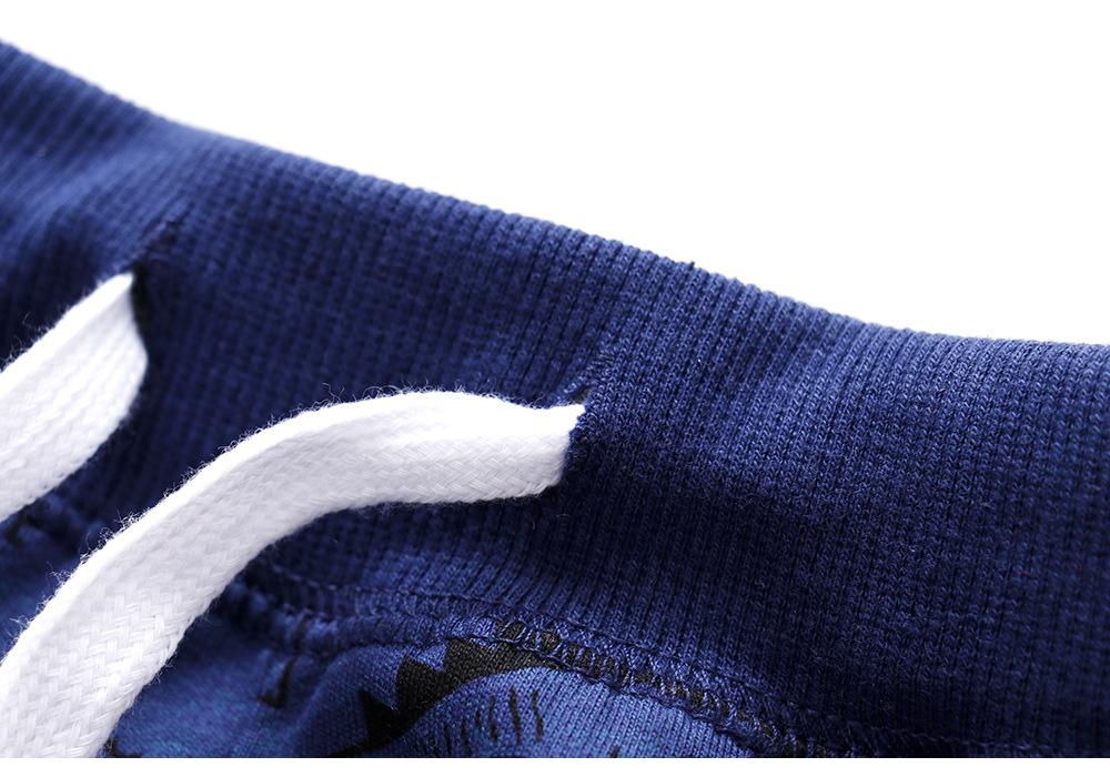 Dinosaur One-Piece Cotton Terry Sweatpants for Kids - Autumn/Winter Collection for Boys & Girls
