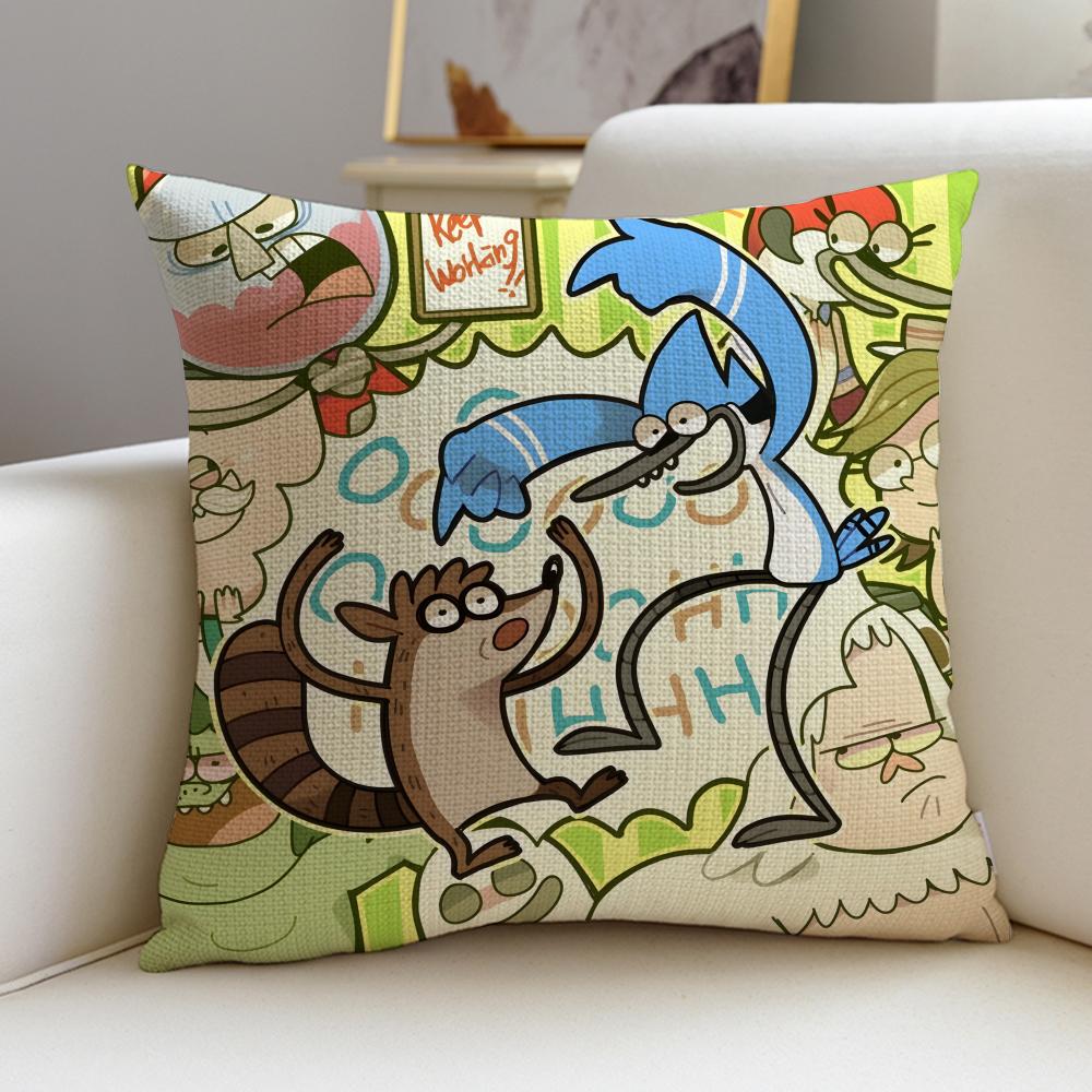 LaidBack RRegular ShowS Cushion Cover Breathable and skinfriendly linen pillowcase square removable and washable cushion
