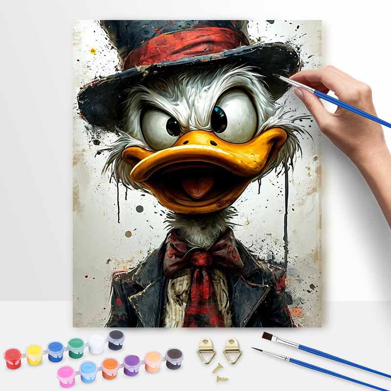 Disney Donald Duck Oil Art Painting Kit Home Wall Decor Handmade Gift Modern Abstract Canvas Prints Artwork Room Decoration Supplies