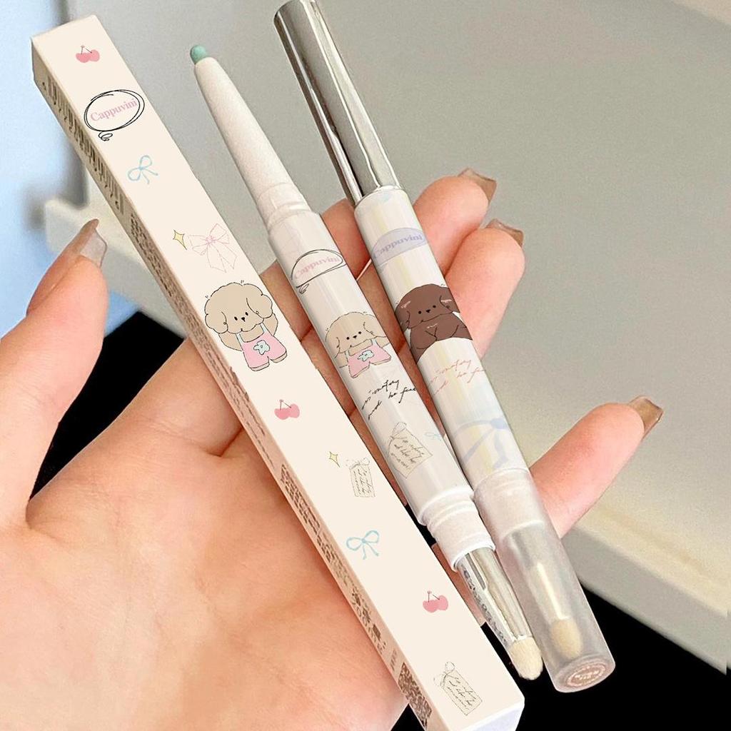 Cappuvini Pet Party Smudge-Proof Double-Ended Eyeliner Gel Pencil - Natural Shimmer & Beginner-Friendly